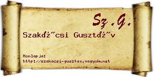 Szakácsi Gusztáv névjegykártya