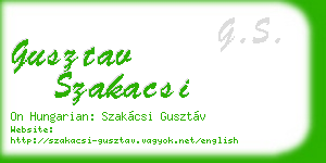 gusztav szakacsi business card